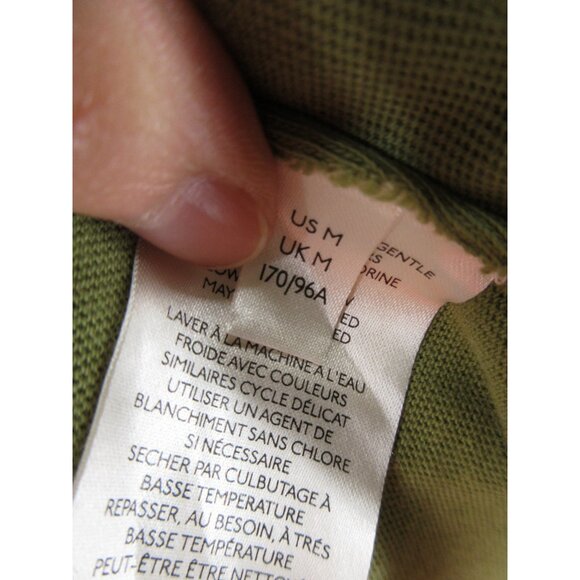 We The Free People Top Medium Henley Blouse Crochet Lace Boho Sheer - Picture 9 of 11